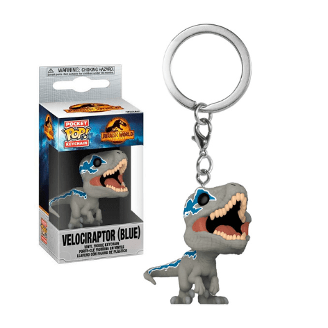 CHAVEIRO FUNKO POCKET POP KEYCHAIN JURASSIC WORLD DOMINION - VELOCIRAPTOR BLUE