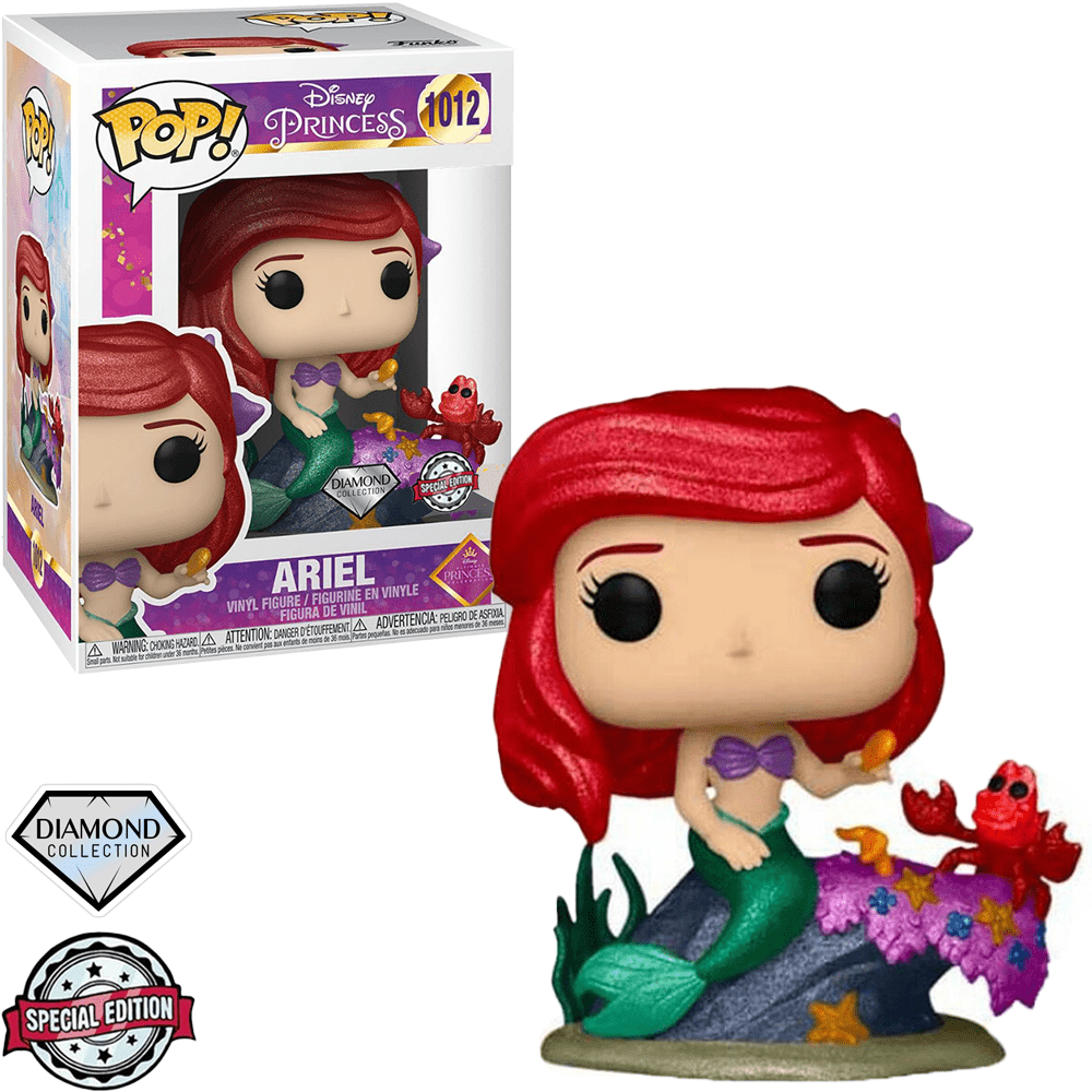 FUNKO POP DISNEY EXCLUSIVE - ARIEL 1012 (DIAMOND COLLECTION) - ZONA DE GEEK