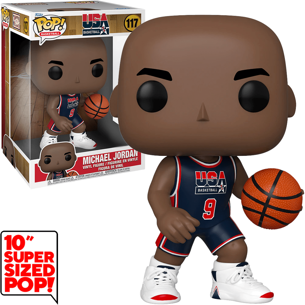 FUNKO POP NBA - MICHAEL JORDAN 117 (SUPER SIZED 10")