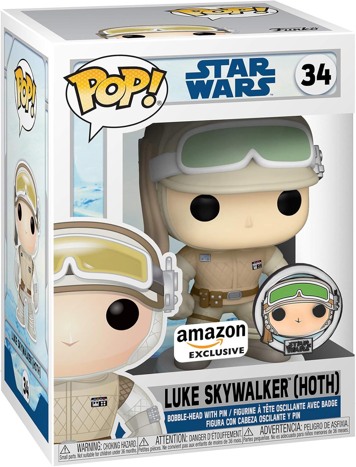 Funko Pop! Star Wars: Hoth Luke Skywalker with Pin