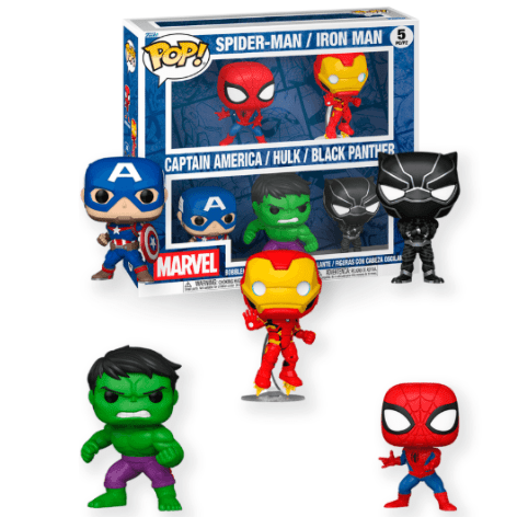 Kit 5 Bonecos Funko Pop! Marvel Vingadores