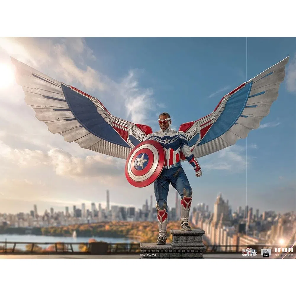 Estátua Captain America Sam Wilson (Complete) - The Falcon and the Winter Soldier - Legacy Replica 1/4 - Iron Studios