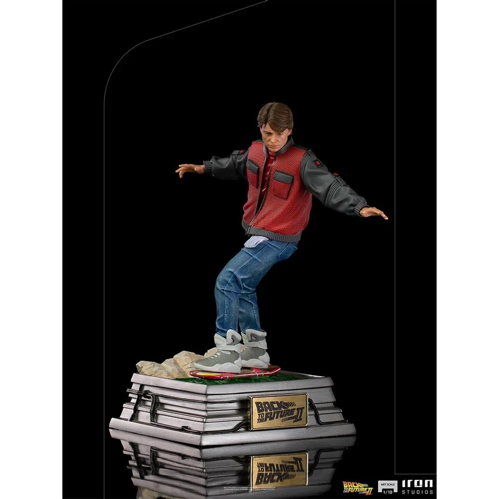 Estátua Marty McFly on Hoverboard - Back to the Future - Art Scale 1/10 - Iron Studios ( De Volta Para o Futuro)