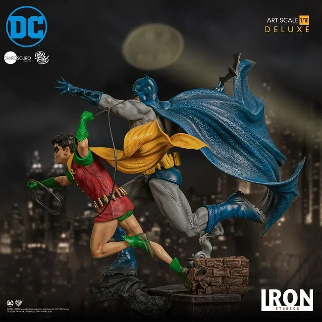 Estátua Batman & Robin Deluxe - DC Comics By Ivan Reis - Art Scale 1/10 - Iron Studios