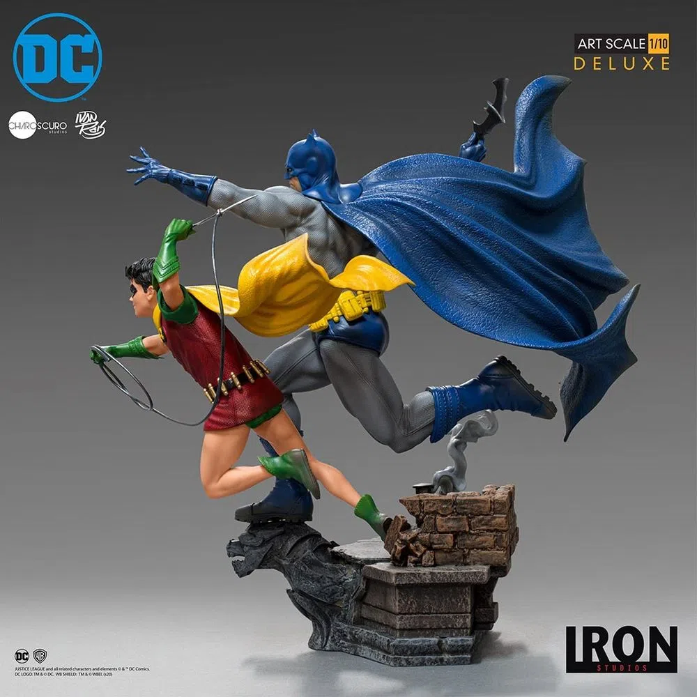 Estátua Batman & Robin Deluxe - DC Comics By Ivan Reis - Art Scale 1/10 - Iron Studios