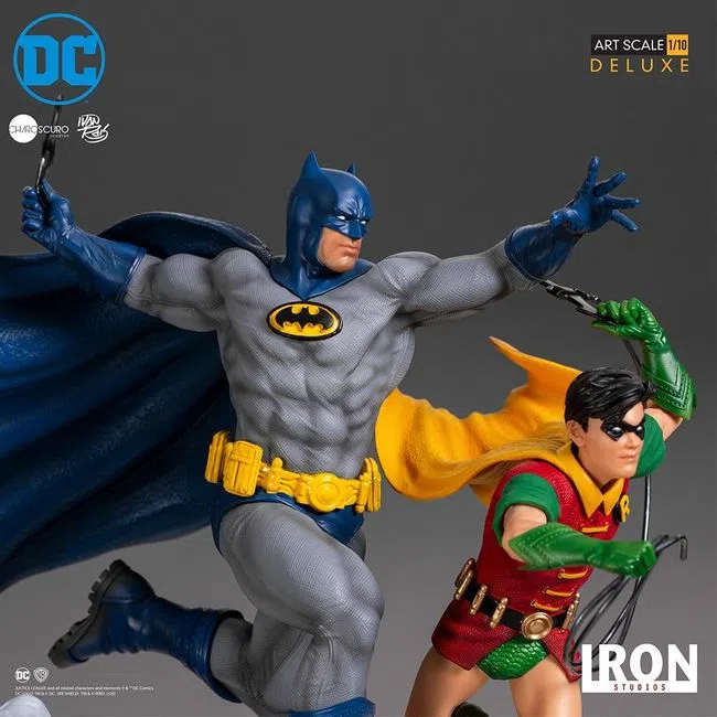 Estátua Batman & Robin Deluxe - DC Comics By Ivan Reis - Art Scale 1/10 - Iron Studios