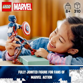 LEGO Set Super Heroes 76258 Figura de Construçao de Captain America 310 peças