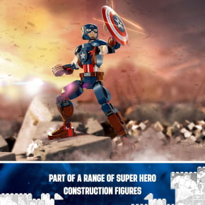 LEGO Set Super Heroes 76258 Figura de Construçao de Captain America 310 peças