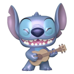 FUNKO POP DISNEY LILO & STITCH - STITCH WITH UKULELE 1044 edição especial metalizado 