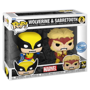 FUNKO POP MARVEL 50TH ANNIVERSARY X-MEN EXCLUSIVE - WOLVERINE & SABERTOOTH 2-PACK