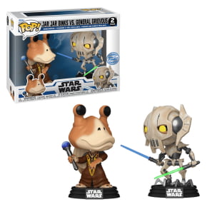 FUNKO POP STAR WARS: CLONE WARS EXCLUSIVE - JAR JAR BINKS. GENERAL GRIEVOUS 2-PACK