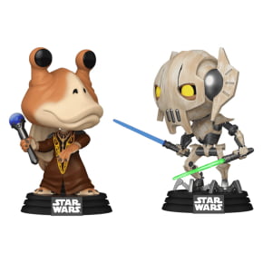 FUNKO POP STAR WARS: CLONE WARS EXCLUSIVE - JAR JAR BINKS. GENERAL GRIEVOUS 2-PACK