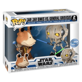 FUNKO POP STAR WARS: CLONE WARS EXCLUSIVE - JAR JAR BINKS. GENERAL GRIEVOUS 2-PACK